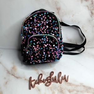 Bebe girls mini sequins backpack